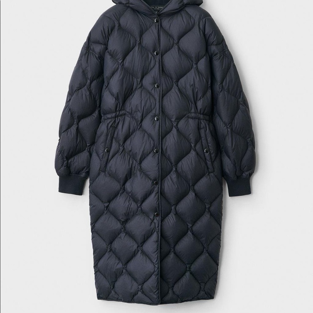 New Rag & Bone Rudy Long Nylon Puffer.